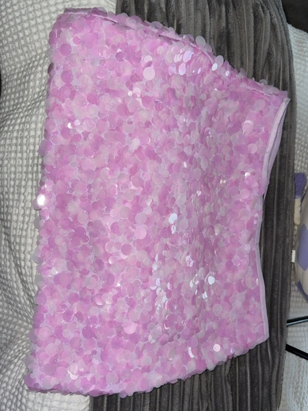 Zara Pink Sequin Mini Skirt - Picture 10 of 11